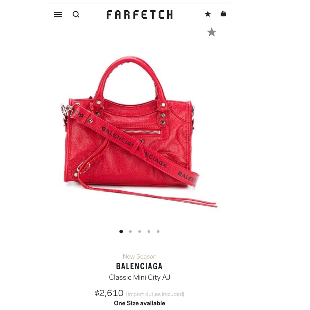 SOLD Authentic Balenciaga Classic Mini City AJ Bag - Picture 5 of 5